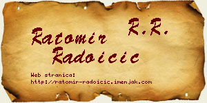 Ratomir Radoičić vizit kartica